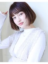 グレースバイハピネス(grace by happiness) 顔周りカット×ミニボブ×天使の艶カラー7.17ミルクブラウン