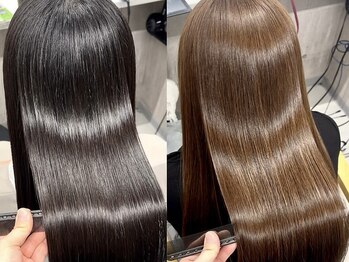 インスヘアー 明石(INCE HAIR)の写真/【カット+縮毛矯正+TR¥14300】ダメージレスで自然な仕上がりの《INCE》の縮毛矯正は柔らかい艶髪を実現♪