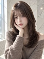 ユーフォリア 銀座(Euphoria)&nbsp;暗めカラーレイヤーカット顔まわり韓国銀座前髪