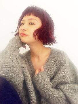 チクロヘアー(Ticro hair) ticro大石　グレージュ＆ターコイズブルー