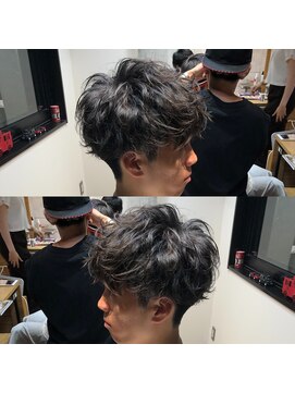 ネイビー(NAVY) お客様スタイル☆細束マッシュ×ラフパーマ