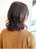 Myrtille☆インナーカラーベビーピンク×サファイアアッシュ☆