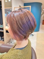 ヘアサロンアンドヘアメイクディー(hair salon hair make D)&nbsp;仙台D　マッシュショート ダブルカラー ピンクボブstyle