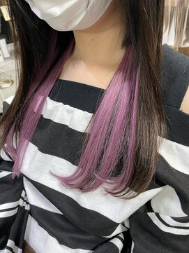 フツーロ 栄(FUTURO) インナーカラーピンクパープル