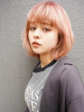 ブゾン(buZon) 【buZon ブゾン】ピンクベージュ×レイヤーボブ