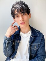 メンズ小顔ヘア/メンズカット/メンズパーマ/メンズ束感/波巻き