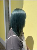 フェイスレイヤーのグリーンヘア