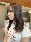レイヤーロング/セミディ/ブラウン/ナチュラル