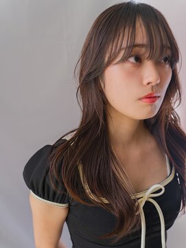 デビュー ヘアーメイク デザインカラー/レイヤーカット/ウェットヘア/オリーブベージュ