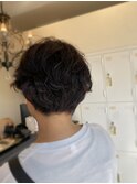 爽やかショート/束感ニュアンスパーマ/垢抜け/イメチェン/暗髪