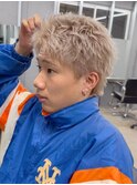 スパイキーショートザクザクショートアップバングツーブロック