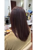 20代30代40代ピンクアッシュ髪質改善カラー艶感ストレート