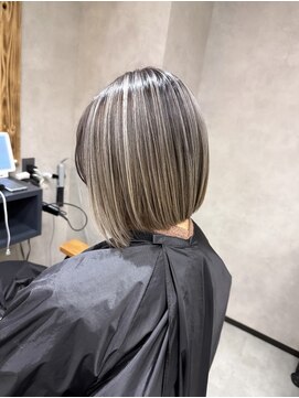 サニー 渋谷(SUNNY) バレイヤージュ、ハイライト、レイヤーロング、グレーベージュ