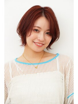 ソレイユ シンサカエ(SOLEIL SHINSAKAE) くびれショートボブで伸ばし途中もエアリー可愛い