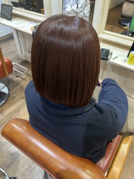シャル 相模大野(shalu) 【西村】明るめピンクブラウン [相模大野/相模大野駅/髪質改善]