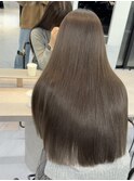 ワンカラーで出来る色素薄めカラー×縮毛矯正