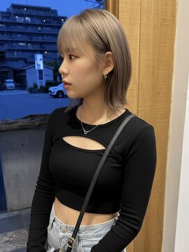 チャコールグレー アイスグレー アッシュグレージュ ボブ