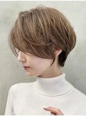 大人ガーリー/ダークアッシュ/似合わせカット/レイヤーショート