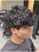 波巻きパーマ マッシュ 波巻きスパイラル ツイストスパイラル