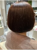 【艶髪】暖色カラーで魅せる。まとまり重視の大人ボブ
