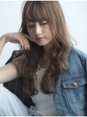ミルクティーブロンド/デジタルパーマ/ダークブルー[池袋]