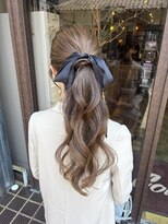 コレット ヘアー 大通(Colette hair) 艶ローポニーアレンジ/ヘアセット/ローポニー/結婚式ヘア