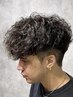 スペインカールパーマ+メンズカット 海外風ヘア名古屋