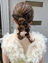 ポーズヘアー 大阪 福島(PAUSE HAIR)&nbsp;ミディアムツインアレンジ