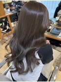 チョコレートブラウン　艶髪　レイヤーカット