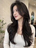アクロ 梅田店(ACRO)&nbsp;かきあげバング艶ダークレイヤーロング