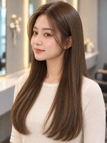 ウト(Uto)&nbsp;レイヤーカット/サンドベージュ/韓国風/メテオ髪質改善/烏丸四条