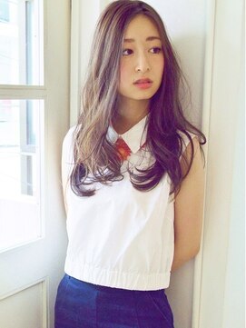 ドロップ(drop) 大人可愛い黒髪ロング+外国人風カラー+耳かけ【表参道　drop】