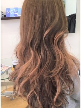 ヴァニラ(Vanilla) チップ#ブリーチ#淡いピンク