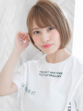 ローマ ギンザ(ROMA Ginza) 【ROMA】透明感シアーベージュ/丸みのある小顔ショートボブ