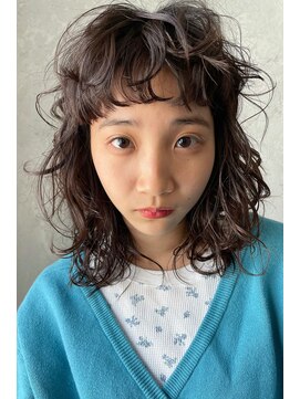 ソイ コンク 下北沢(soi conc) 黒髪 くせ毛風ミディアムパーマ◎【下北沢 soi conc】