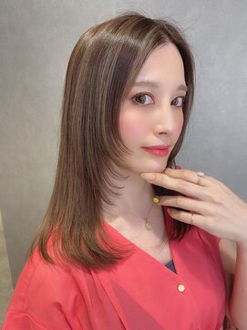 ローウェ 青山 表参道(Louwe) 髪質改善/20代30代40代/ウルフレイヤー/ミルクティーブラウン