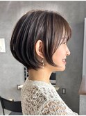 30代40代大人女性/前髪ありショートボブ/ショートヘア/髪質改善