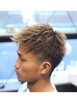 メンズジョイ(Men's joy) スパイキーブロックショートグラデーションカラー