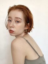 ルル 表参道(lulu.)&nbsp;暖色カラー/暖色/オレンジ/ピンク/ボブ/重めカット