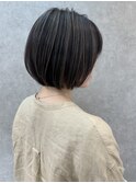 ＊大人ハイライト×丸みショートボブ