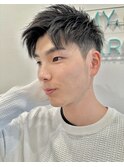 刈り上げツーブロックアップバングショートビジネスメンズヘア
