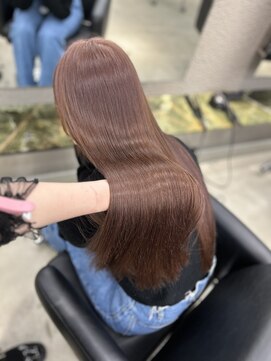 ペレ 栄店(PELE) ブリーチなしダブルカラー/美髪/ピンクブラウン/栄