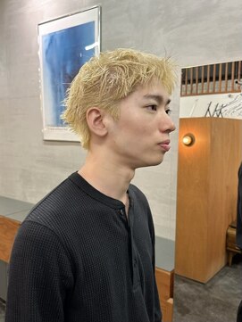 ニール シトロン 名古屋 伏見 丸の内(NEELU citron) 【Neelu_tatsuya】抜きっぱなしブロンド　スパイキーショート