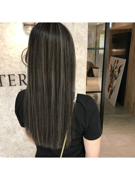 マルフェ 天王寺(marfe) 大人っぽハイライトカラー　グレージュ透明感カラー