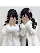犬耳ヘア　量産巻き　アイドルヘア