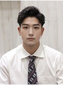 30代40代メンズビジネスナチュラルブラウン爽やかツーブロ