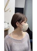 大人気 乾かすだけでまとまるショートボブ×オリーブブラウン