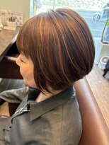 オックスクリエーション OX CREATION 桃山 白髪ぼかし/ハイライト/ショートボブ/ショート/30代40代50代