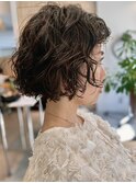 桃子×パーマボブ×オーガニックカラー×ダメージレス