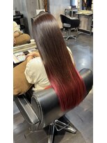 ヘア フラッグ 西葛西店(hair flag)&nbsp;毛先ピンクで叶える大人かわいいロングスタイル